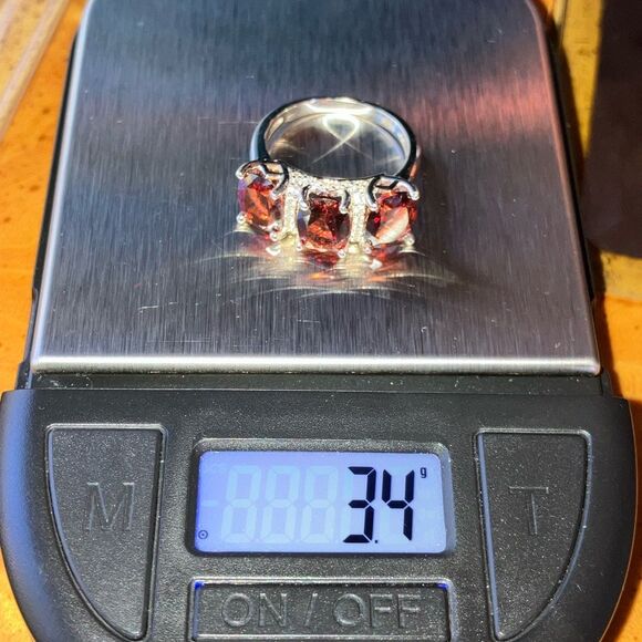 Red Labradorite Sterling Silver Ring Size 6 - Picture 9 of 9